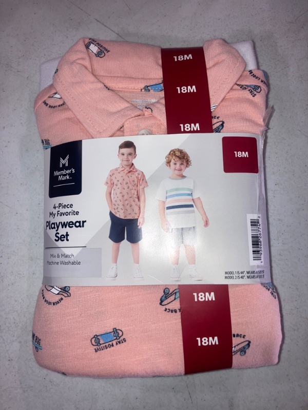 Photo 1 of 18M Member's Mark Boy Infant/Toddler 4 Piece My Favorite Mix & Match Playwear Set
