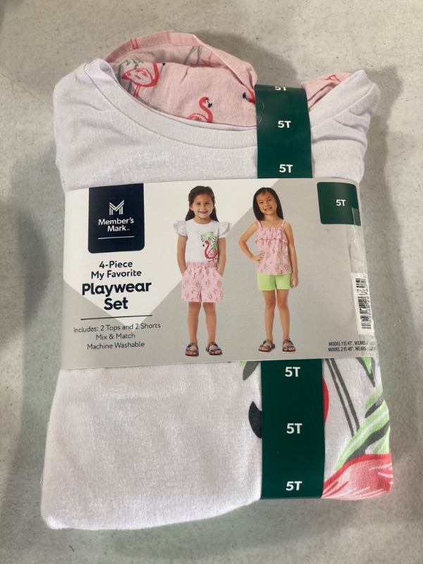 Photo 1 of 5T Member's Mark Girl's Infant/Toddler 4 Piece My Favorite Mix & Match Playwear Set
