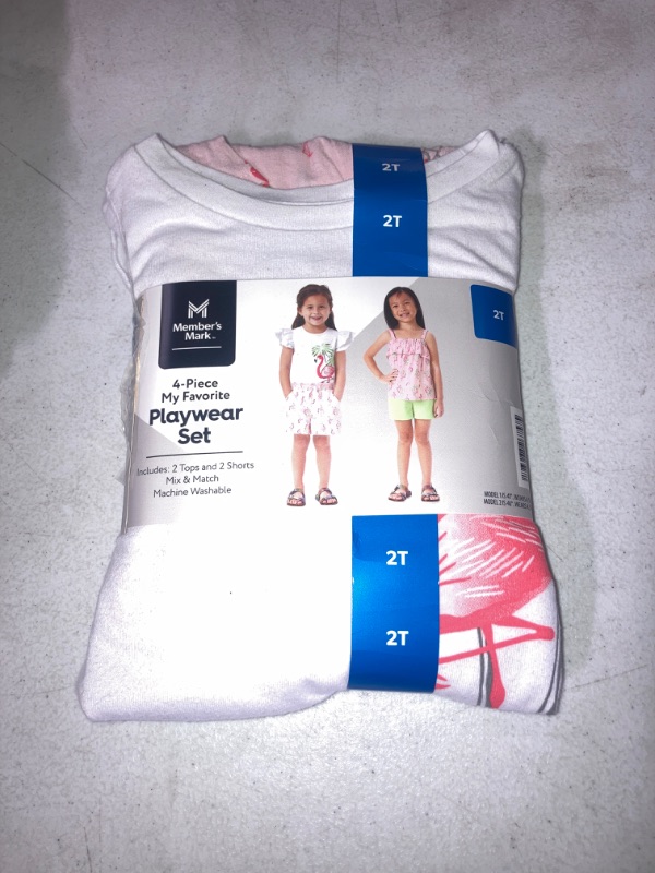 Photo 2 of 2T Member's Mark Girl's Infant/Toddler 4 Piece My Favorite Mix & Match Playwear Set
