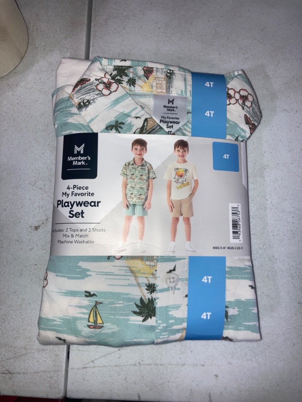 Photo 1 of 4T Member's Mark Boy's Infant/Toddler 4 Piece My Favorite Mix & Match Playwear Set
