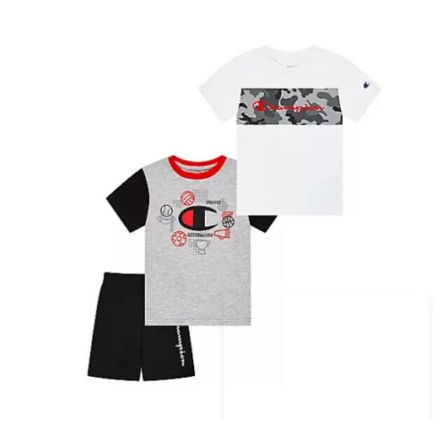 Photo 1 of Champion Toddler Boys'Grey/White/Black 3 Piece Active Set SIZE 2T
