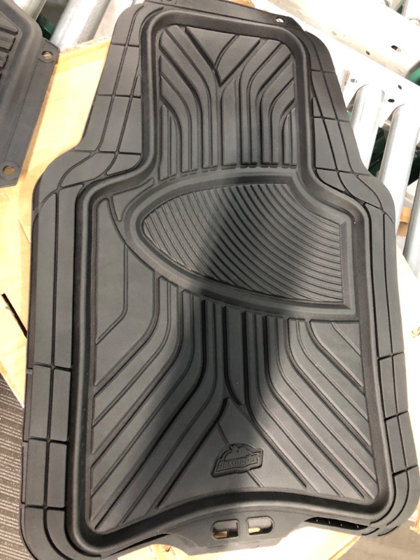 Photo 1 of Armor All 78846 4-Piece Black Rubber All-Season Trim-to-Fit Floor Mats for Cars, Trucks and SUVs Black 4 Piece Flexible