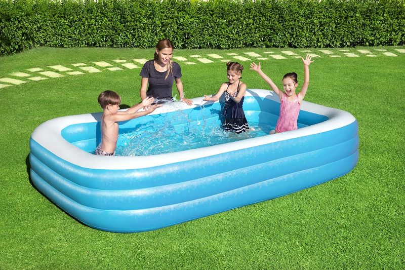 Photo 1 of H2OGO! Blue Rectangular Inflatable Family Pool (10' x 6' x 18")