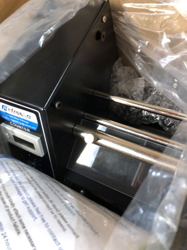 Photo 1 of Frifreego Automatic Label Dispenser, Label Length 3-150mm Width 4-140mm, 0-999999 Auto Counting, Electric Label Stripper AL-1150D Speed Adjustable Label Dispenser Machine with Photo Cell Sensor