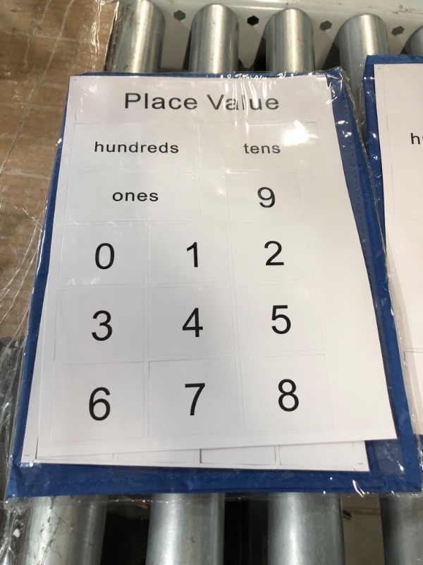 Photo 3 of VNOM Counting Caddie and Place Value Pocket Chart for Kindergarten Preschool Homeschooling Classroom,210 Straws & 30 Number Cards & Header Cards Included (Set of 3)