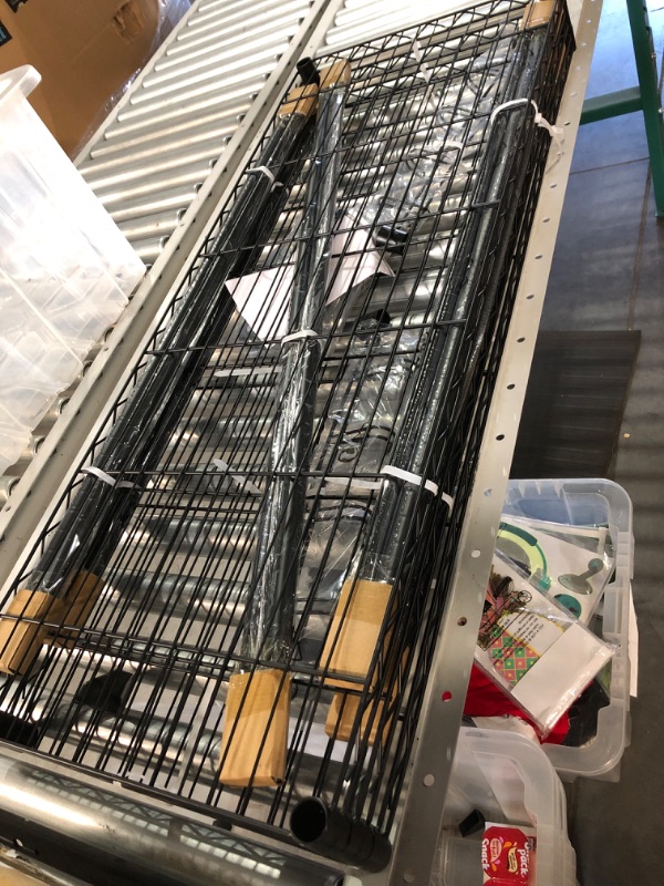 Photo 1 of VIPEK V12 Portable Closets Heavy Duty Rolling Garment Rack 3 Tiers Adjustable Wire Shelving Clothes Rack with Double Rods and Side Hooks, Freestanding Wardrobe Storage Rack Metal Clothing Rack, Black V12 Black