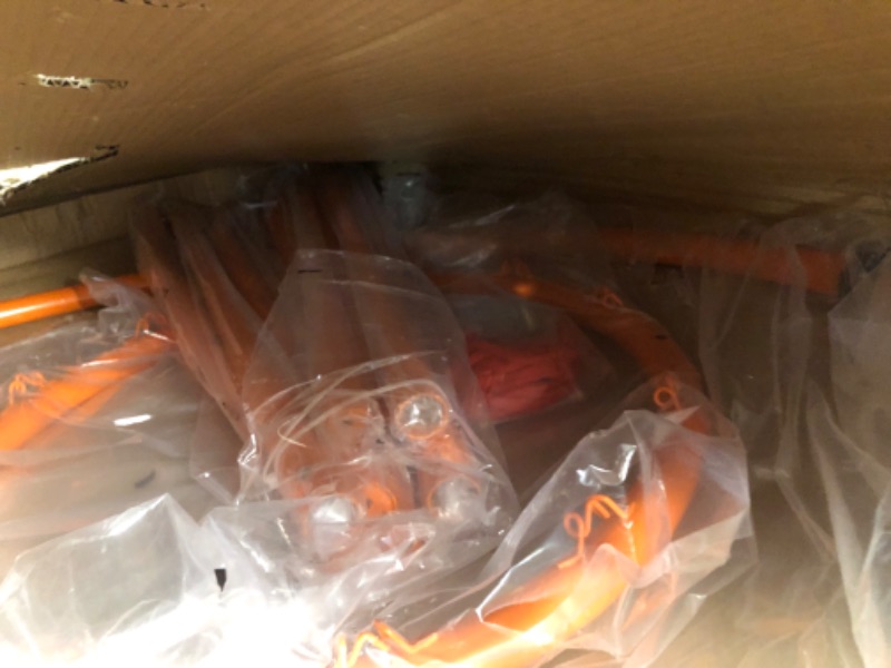 Photo 1 of S&S Worldwide Mini Basketball Goal. 4' High Steel System with Official Sized 18" Diameter Goal with Red, White & Blue Net. Great for Kids, Seated Players and Scooter Basketball.