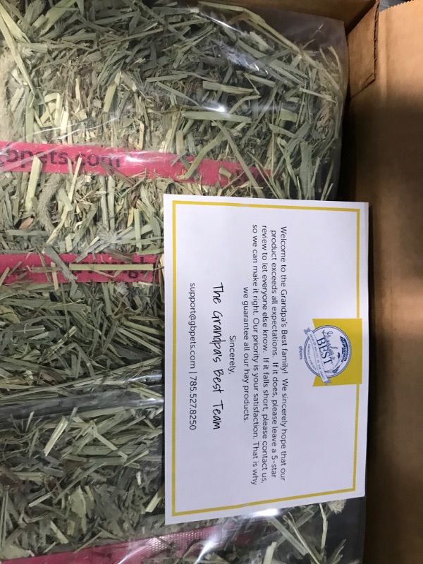 Photo 1 of *EXPIRES AUG 2024*
Grandpa's Best Timothy Hay Mini Bale, 10 Lbs (Packaging may vary) 10 Pound (Pack of 1)