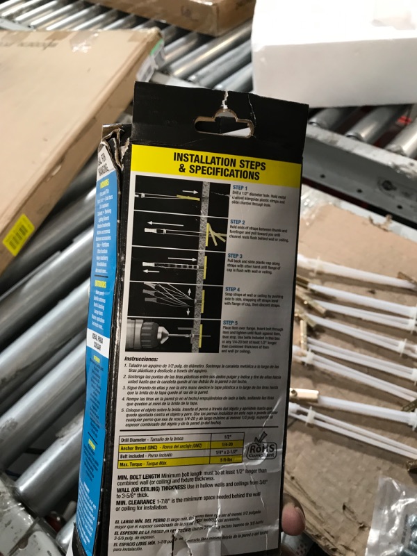 Photo 3 of **THERE ARE 8 TOGGLES & 10 BOLTS**TOGGLER SNAPTOGGLE BB Toggle Anchor with Bolts, Zinc-Plated Steel Channel, Made in US, 3/8" to 3-5/8" Grip Range, For 1/4"-20 UNC Fastener Size