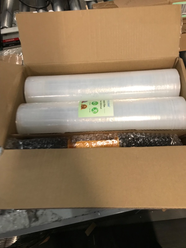 Photo 4 of TICONN 2PK Stretch Wrap Stretch Film Roll, 1000ft 60 Gauge Industrial Strength 15 inch Wide Clear Plastic Wrap with Handles for Pallet Wrapping Shipping and Surface Protection (1000ft, 2pk)