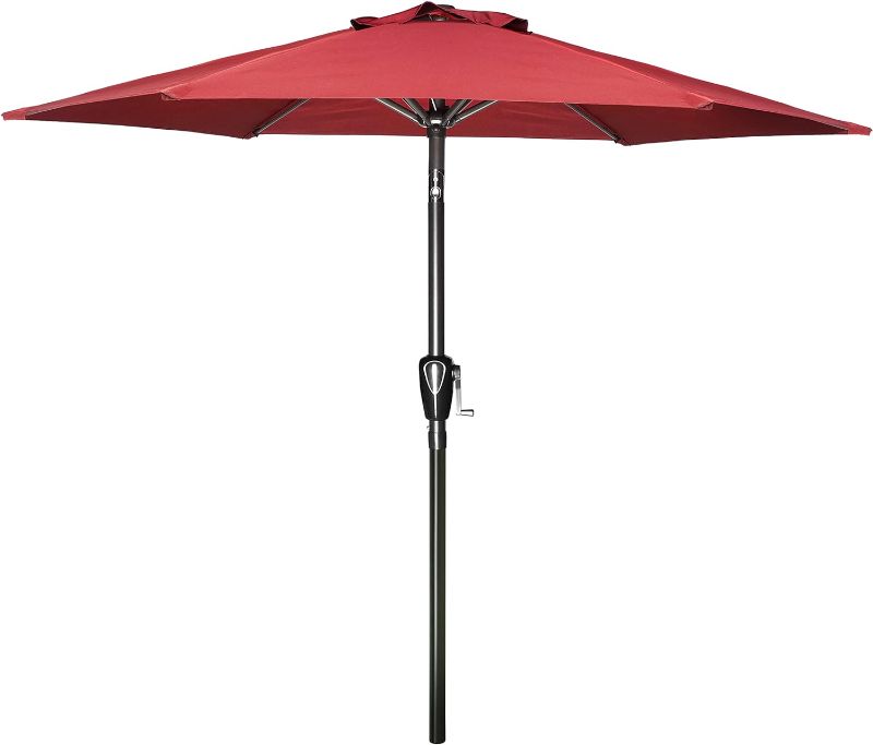 Photo 1 of Funsite 7.5Ft/9Ft Patio Umbrella, UV Protect Pool Umbrella with Heavy Duty Pole,Outdoor Umbrella with Push Botton Tilt & Crank