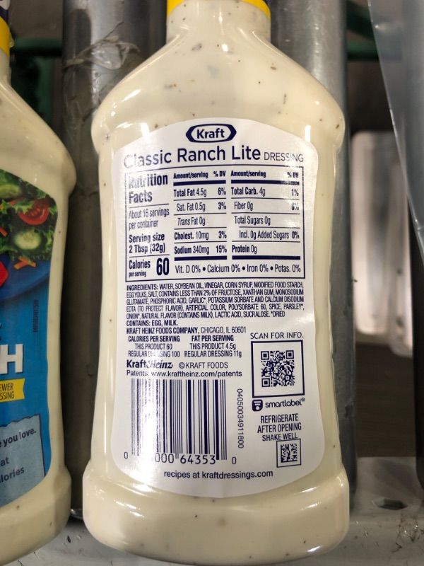 Photo 3 of *See Notes* THREE Kraft Dressing, Classic Ranch, Lite - 16 fl oz