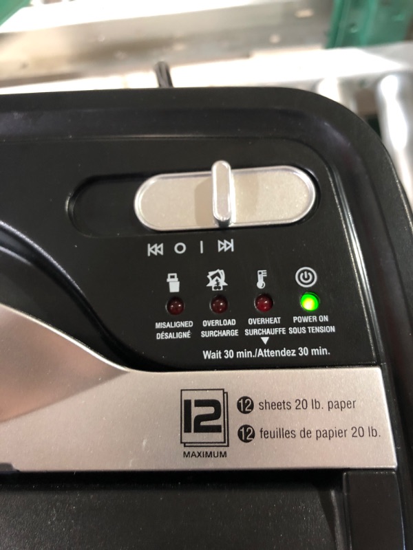 Photo 1 of Amazon Basics 12 Sheet Cross Cut Paper and Credit Card Home Office Shredder, Black