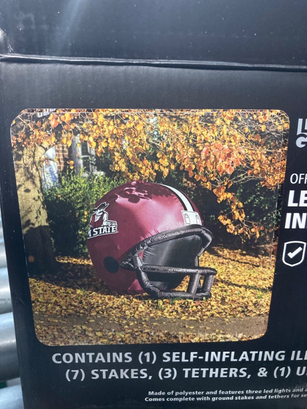 Photo 2 of *See Notes* NM STATE, LogoBrands LED Lit 4FT Inflatable Helmet, NM STATE