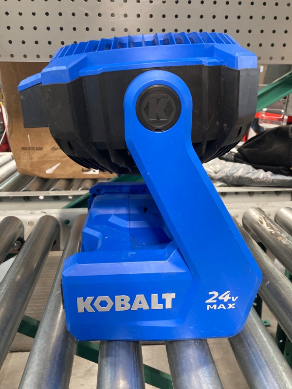 Photo 3 of *See Notes* Kobalt 24 V Max Cordless Jobsite Fan, 600 CFM, Blue, Single Tool Without Battery KJF 124B-03