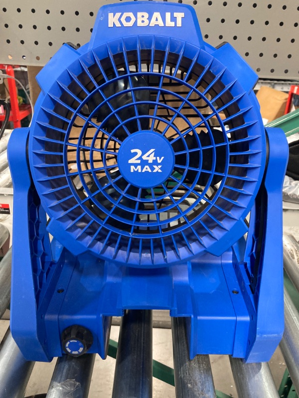 Photo 2 of *See Notes* Kobalt 24 V Max Cordless Jobsite Fan, 600 CFM, Blue, Single Tool Without Battery KJF 124B-03