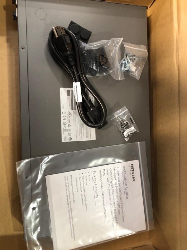 Photo 4 of NETGEAR 48-Port Gigabit Ethernet Smart Switch (GS748T) - Managed, with 2 x 1G SFP and 2 x 1G Combo, Desktop or Rackmount, and Limited Lifetime Protection