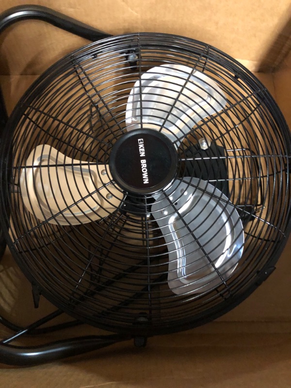 Photo 2 of KEN BROWN 14 Inch High Velocity Floor Fan 3-Speed 360° Adjustable Tilting Powerful Airflow for Home,Residential Use, Black