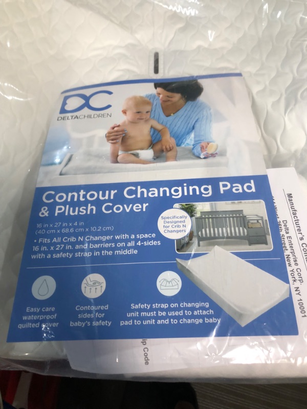 Photo 4 of Delta Children Crib and Changer Changing Pad and Cover, White