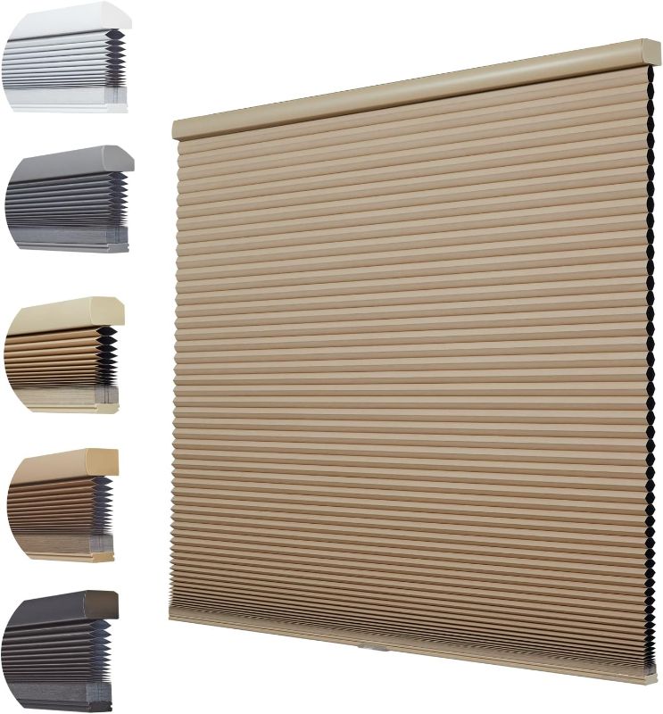 Photo 1 of ** SET OF 2**Persilux Custom Size Blackout Cellular Shades Cordless Honeycomb Blinds for Windows Thermal