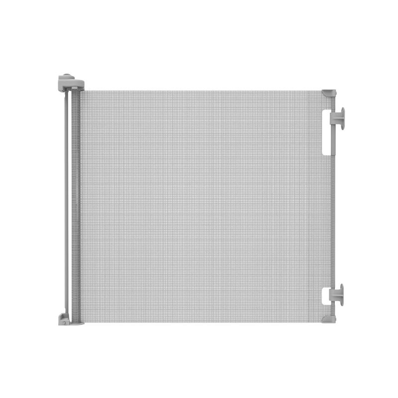 Photo 1 of **QTY OF 2**Perma Child Safety Indoor/Outdoor Retractable Baby Gate 33" Tall, Extends to 55" Wide, Gray