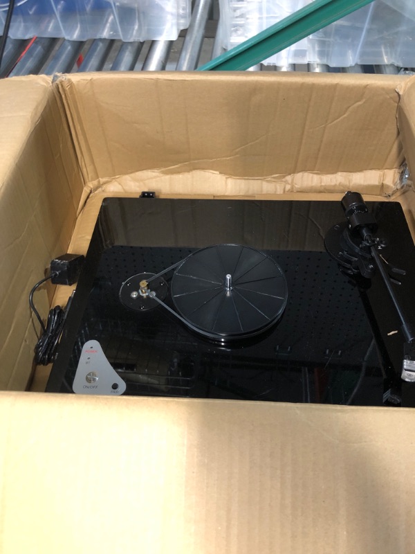 Photo 3 of **FOR PARTS ONLY** NON FUNCTIONAL**
Belt Drive Turntable with Bluetooth Connection, AT-3600L (Piano Black)