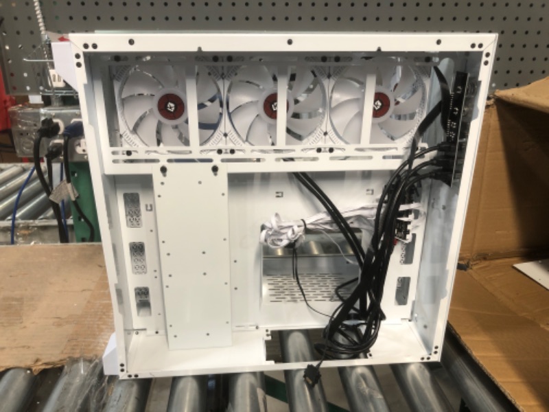Photo 3 of KEDIERS PC Case Pre-Install 9 ARGB Fans, ATX Mid Tower Gaming Case with Opening Tempered Glass Side Panel Door Desktop Computer Case,C590 C590 white
