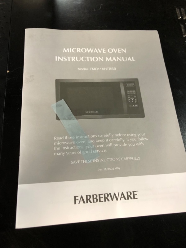 Photo 5 of *MINOR DAMAGE-MISSING PIECES SEE NOTES*
Farberware Countertop Microwave Oven 1.1 Cu. Ft. 1000-Watts