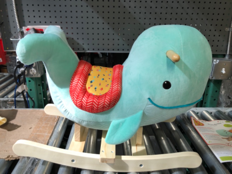 Photo 2 of B. Toys- Whale Rocker - Echo- Whale Rocking Toy – Wooden Ride-On – Classic Toys for Toddlers, Kids – 18 Months +