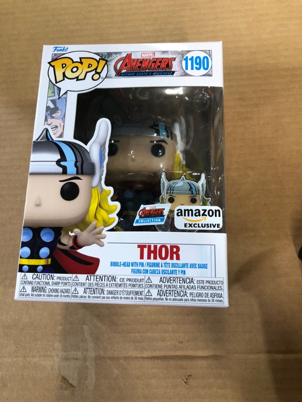 Photo 3 of Funko Pop! & Pin: The Avengers: Earth's Mightiest Heroes - 60th Anniversary, Thor with Pin, Amazon Exclusive