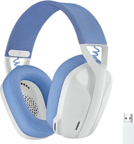 Photo 1 of Logitech G435 LIGHTSPEED Bluetooth Wireless Gaming Headset for PC/PS5/PS4/Switch - White
