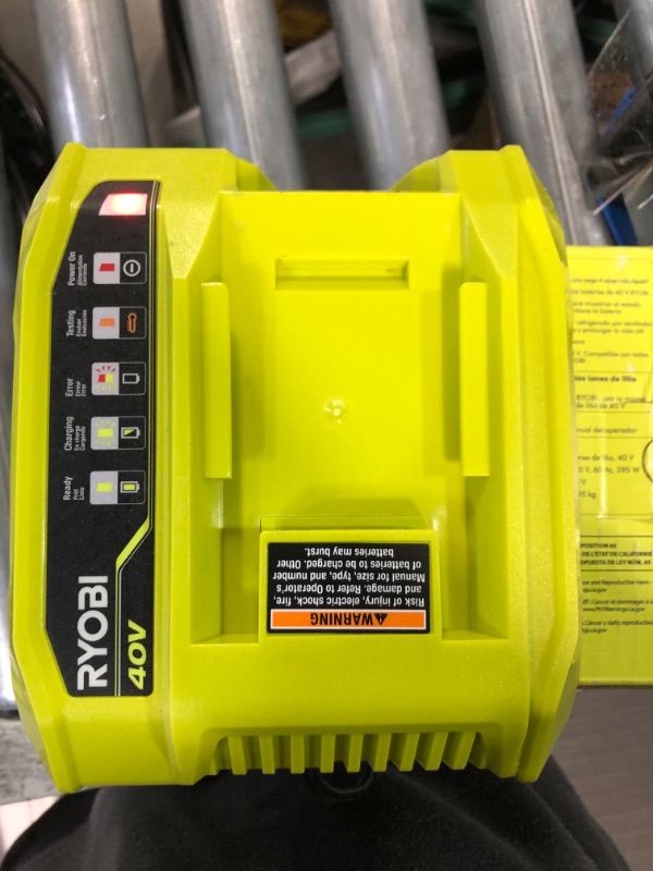 Photo 3 of RYOBI - 40V Lithium-Ion Rapid Charger - OP406AVNM