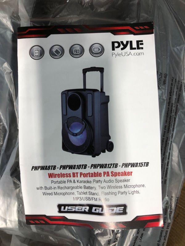 Photo 6 of USED - 10’’ Portable PA Speaker System - Wireless BT Streaming PA & Karaoke Party Audio Speaker,