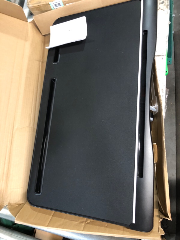 Photo 2 of USED - Portable Desk for Laptop,Adjustable Computer Standing Desk with Heights and Angles ***BLACK*** 23.6*13.4 inch