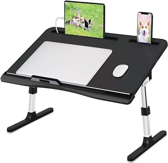 Photo 1 of USED - Portable Desk for Laptop,Adjustable Computer Standing Desk with Heights and Angles ***BLACK*** 23.6*13.4 inch