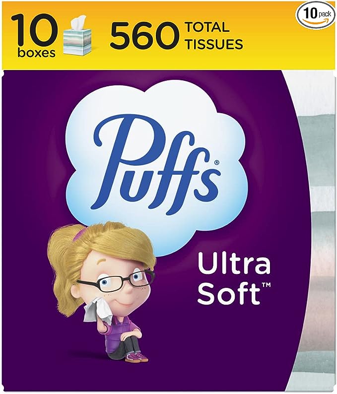 Photo 2 of Puffs Ultra Soft Non-Lotion Tissues, 10 Cubes, 56 Tissues Per Box