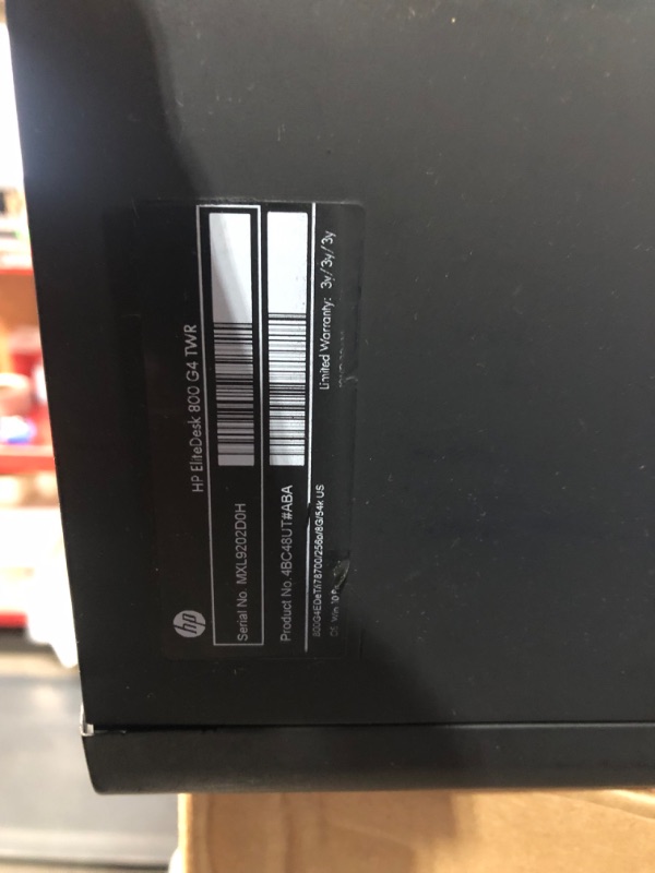 Photo 4 of **SEE NOTES**
HP EliteDesk 800 G4 4 Tower PC, Intel Core i7-8700 6-Core up to 4.6GHz, 32GB DDR4 RAM, 1TB NVMe M.2 SSD + 3TB HDD, Intel UHD Graphics 620 (2x Display Ports) 4K, USB-C USB 3.1, Windows 10 Pro (Renewed) Intel core i7 | 32gb | 1tb