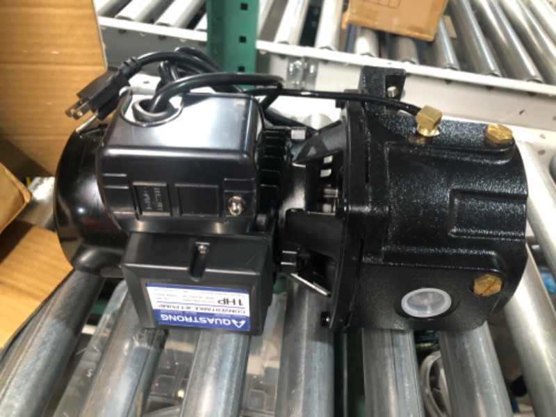 Photo 3 of **SLIGHTLY USED**
Aquastrong 1HP Shallow/Deep Well Jet Pump, 1554GPH, Cast Iron, Well Depth Up to 25ft/90ft, 115V/230V Dual Voltage, Automatic Pressure Switch
