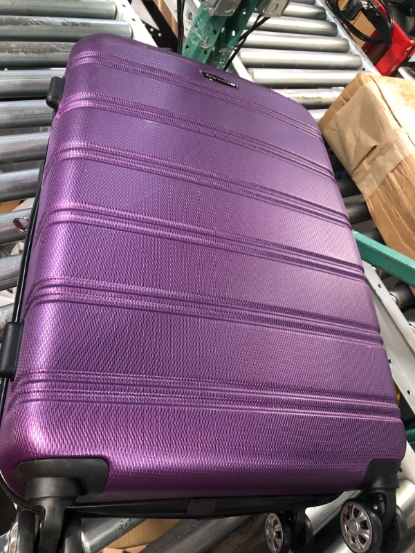 Photo 2 of ***DAMAGED - SEE NOTES***
Rockland Melbourne Hardside Expandable Spinner Wheel Luggage, Purple, Carry-On 24 inches