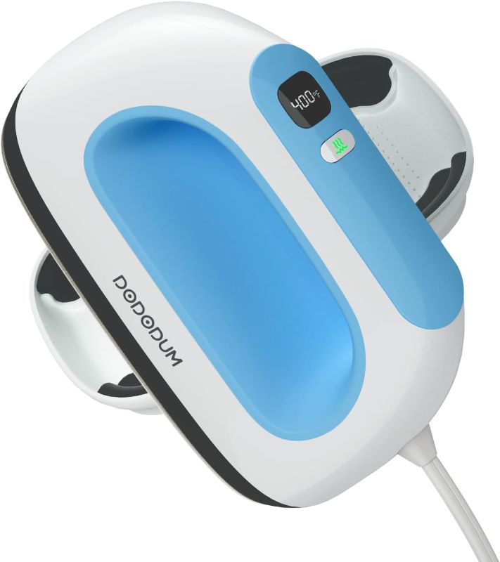 Photo 1 of **UNABLE TO TEST**
DODODUM Mini Heat Press Machine 7x3.8 inch Blue Small Heat Press Easy to Use (BLUE & GREY)