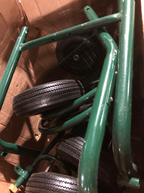 Photo 2 of **PARTS ONLY MISSING TOO MANY PIECES** 
Amazon Basics 4-Wheel Garden Hose Reel Cart, Holds up to 300-Feet of 5/8-Inch Hose