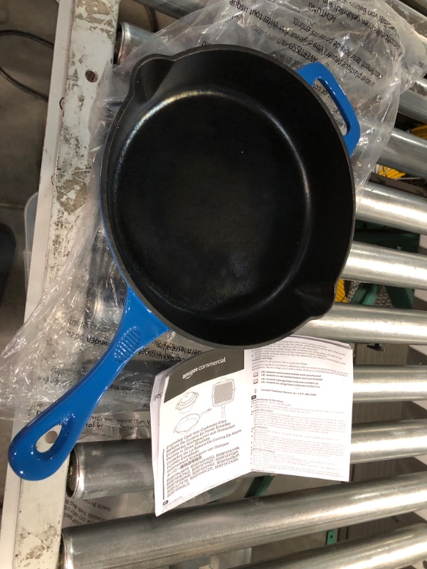 Photo 2 of **SEE NOTES**
AmazonCommercial Enameled Cast Iron Skillet, 10-Inch, Blue 