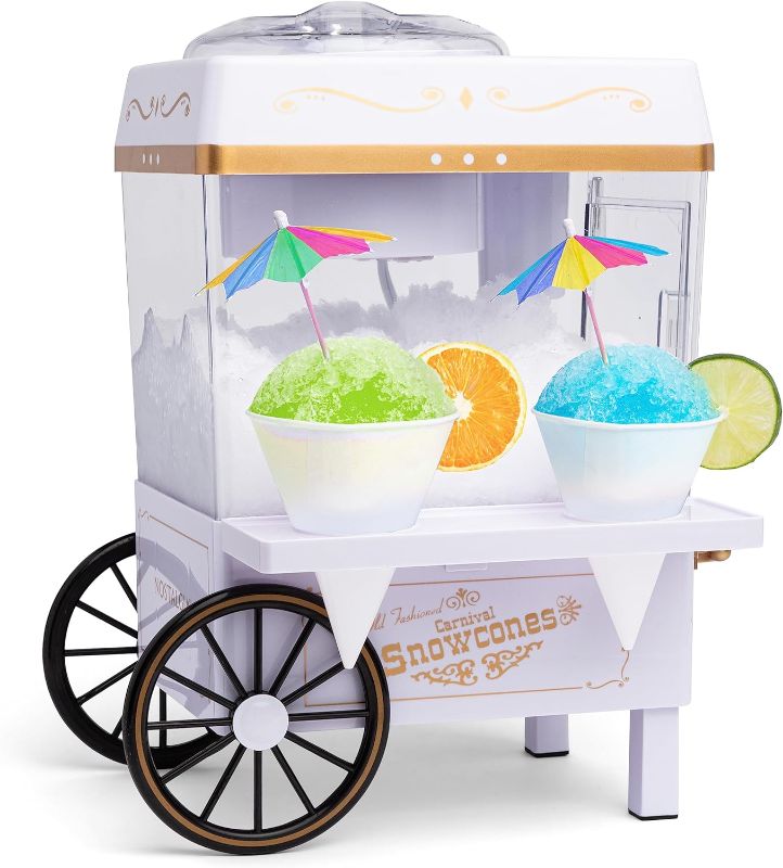 Photo 1 of **SEE NOTES**
Nostalgia Snow Cone Shaved Ice Machine - Retro Table-Top Slushie Machine Makes 20 Icy Treats - Includes 2 Reusable Plastic Cups & Ice Scoop - White
