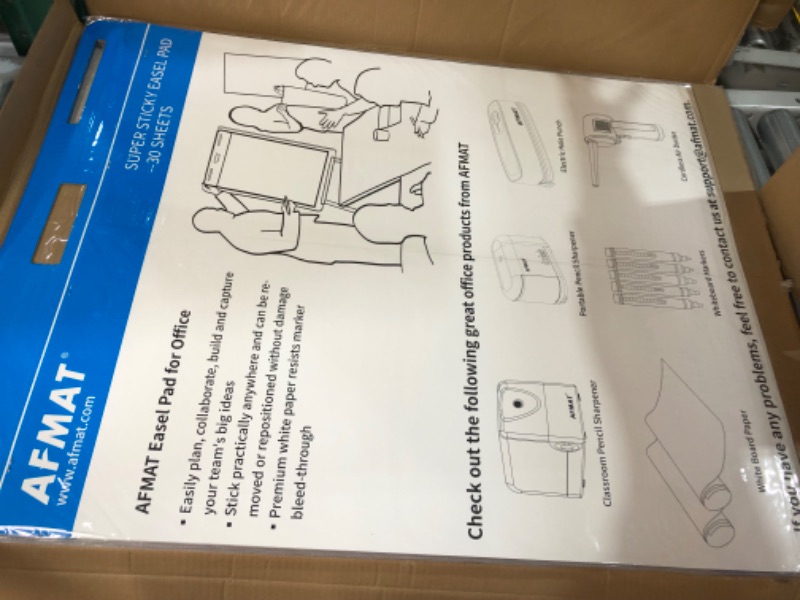 Photo 4 of Sticky Easel Pads, Upgraded Flip Chart Paper, Large Easel Paper for Teachers, 25 x 30 Inches, Self Stick Easel Paper for White Board, 30 Sheets/Pad, 4 Pads, Super Sticky with 2 Strips of Adhesive