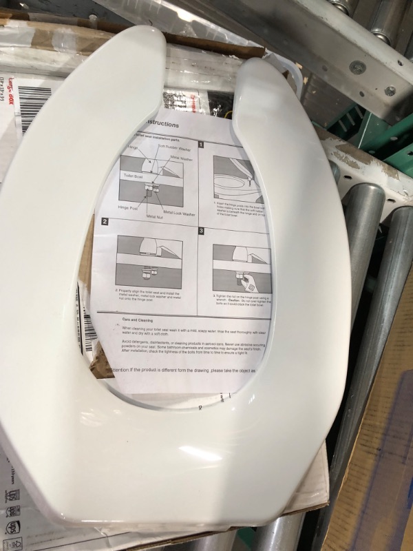 Photo 2 of  Heavy-Duty Commercial Elongated Open Front Toilet Seat
