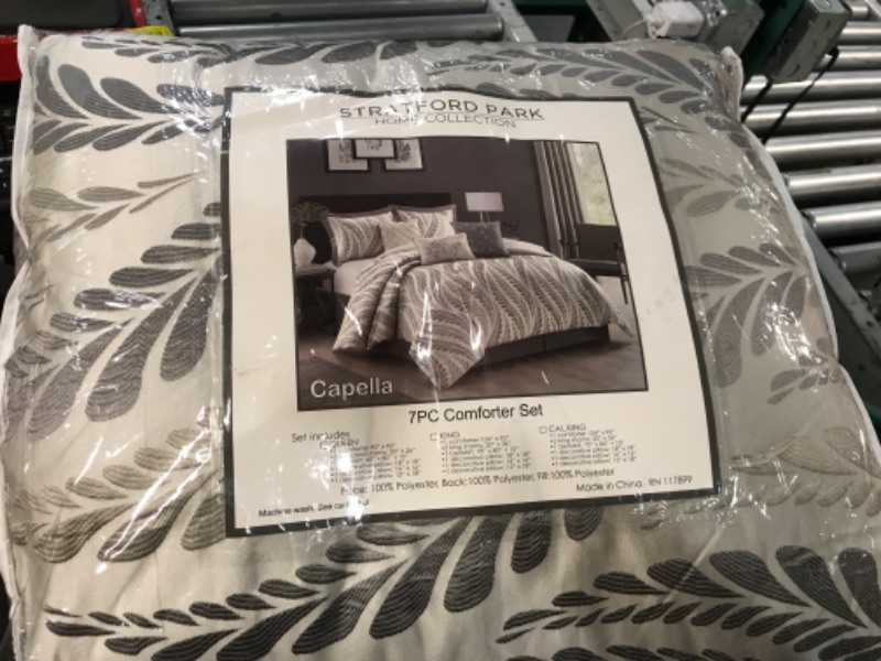 Photo 2 of  7 Piece Comforter Bedding Set, Taupe, queen Size, 