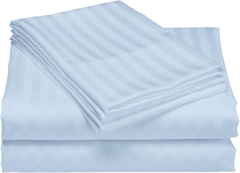 Photo 1 of 1200 Thread Count Cotton Bed Sheet Set (Queen, Blue)