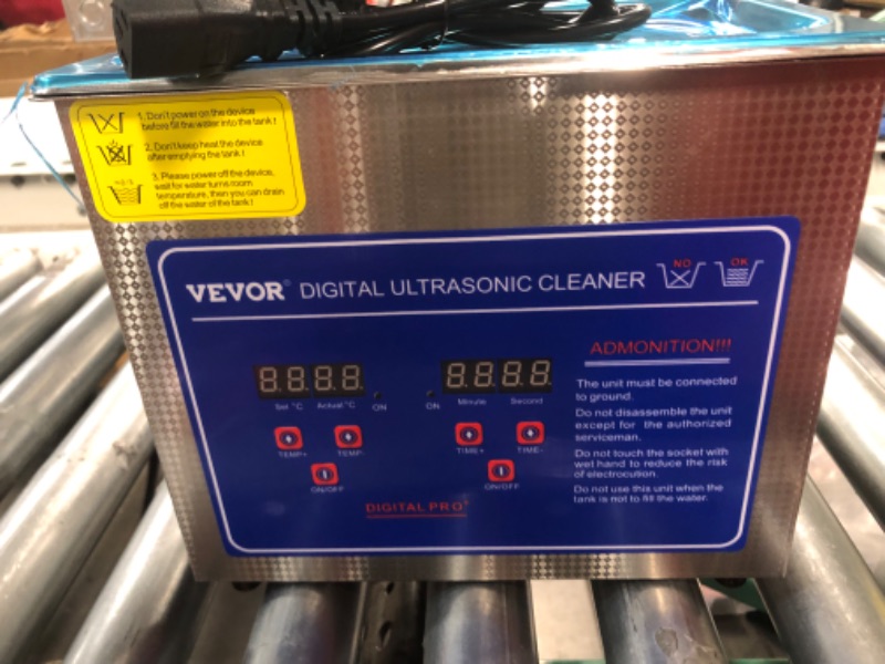 Photo 3 of **PARTS ONLY**VEVOR Ultrasonic Cleaner with Digital Timer & Heater, 