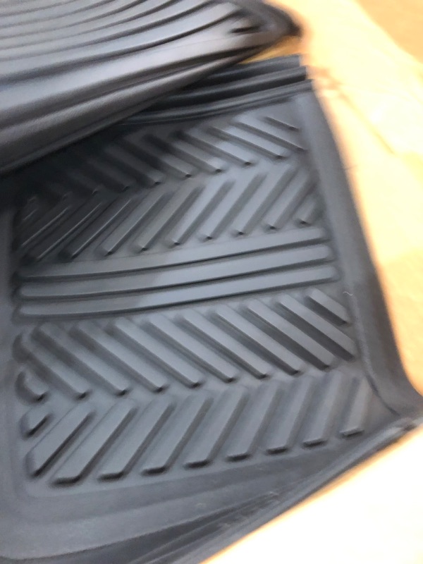 Photo 4 of Motor Trend FlexTough Performance All Weather Rubber Car Floor Mats with Cargo Liner (Black)