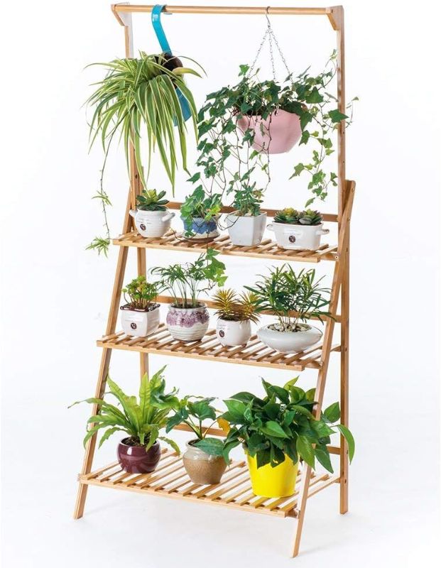 Photo 1 of *PHOTO IS VERY SIMILAR* COPREE Bamboo 3-Tier Hanging Plant Stand Planter Shelves